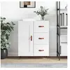 Image de Buffet Blanc brillant 69,5x34x90 cm Bois d'ingénierie830230
