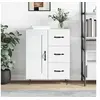 Image de Buffet Blanc brillant 69,5x34x90 cm Bois d'ingénierie830254