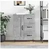 Image de Buffet gris béton 69,5x34x90 cm bois d ingénierie