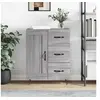 Image de Buffet, Armoire Latérale, Meuble de Rangement, Organisateur de Salon Salle de Séjour Intérieur, Moderne, Sonoma Gris Bois d'Ingénierie 830258