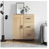 Image de Buffet, Armoire Latérale, Meuble de Rangement, Organisateur de Salon Salle de Séjour Intérieur, Moderne, Chêne Sonoma Bois d'Ingénierie