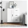 Image de Buffet Blanc brillant 69,5x34x90 cm Bois d'ingénierie830278