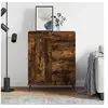 Image de Buffet, Armoire Latérale, Meuble de Rangement, Organisateur de Salon Salle de Séjour Intérieur, Moderne, Chêne Fumé Bois d'Ingénierie