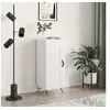 Image de Buffet Blanc brillant 34,5x34x90 cm Bois d'ingénierie830414