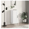 Image de Buffet, Armoire Latérale avec 3 Compartiments, Placard avec Porte et Pieds, Meuble avec Rangement Salon, Moderne, Blanc Bois d'Ingénierie