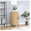 Image de Buffet, Armoire Latérale avec 3 Compartiments, Placard avec Porte et Pieds, Meuble avec Rangement Salon, Moderne, Chêne Sonoma Bois d'Ingénierie