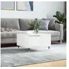 Image de Table basse blanc brillant 55x55x36,5 cm bois d ingénierie