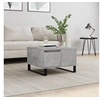 Image de Table Basse, Table d'Appoint avec Tiroir, Bout de Canapé avec Pieds, Meuble de Rangement Salle de Séjour, Moderne, Gris Béton Bois d'Ingénierie