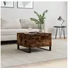 Image de Table Basse, Table d'Appoint avec Tiroir, Bout de Canapé avec Pieds, Meuble de Rangement Salle de Séjour, Moderne, Chêne Fumé Bois d'Ingénierie