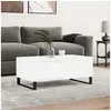 Image de Table basse Blanc 90x50x36,5 cm Bois d ingénierie