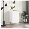 Image de Buffet, Armoire Latérale avec Porte et 2 Compartiments, Meuble de Rangement avec Pieds Salle de Séjour, Moderne, Blanc Bois d'Ingénierie 831052