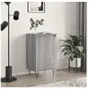 Image de Buffet, Armoire Latérale avec Porte et 2 Compartiments, Meuble de Rangement avec Pieds Salle de Séjour, Moderne, Sonoma Gris Bois d'Ingénierie