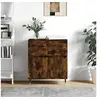 Image de Buffet, Armoire avec Pieds, Meuble de Rangement, Organisateur de Salon Salle de Séjour Maison Intérieur, Chêne Fumé Bois d'Ingénierie