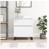 Image de Buffet, Armoire avec Pieds, Meuble de Rangement, Organisateur de Salon Salle de Séjour Maison Intérieur, Blanc Bois d'Ingénierie