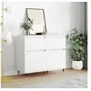 Image de Buffets 2 pcs blanc 40x35x70 cm bois d'ingénierie831133