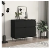 Image de Buffets 2 pcs noir 40x35x70 cm bois d'ingénierie831151