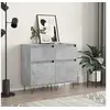 Image de Buffets 2 pcs gris béton 40x35x70 cm bois d'ingénierie831157