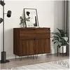 Image de Buffets 2 pcs chêne marron 40x35x70 cm bois d'ingénierie831163