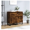 Image de Buffets 2 pcs chêne fumé 40x35x70 cm bois d'ingénierie831175