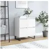Image de Buffet Blanc brillant 60x35x70 cm Bois d'ingénierie831222