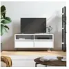 Image de Meuble TV blanc 100x34,5x44,5 cm bois d ingénierie