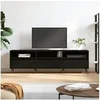 Image de Meuble TV noir 150x30x44,5 cm bois d'ingénierie831253