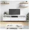 Image de Meuble TV blanc 150x30x44,5 cm bois d'ingénierie