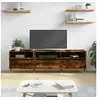 Image de Meuble TV chêne fumé 150x30x44,5 cm bois d ingénierie