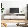 Image de Meuble TV blanc 150x30x44,5 cm bois d ingénierie