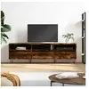 Image de Meuble TV chêne fumé 150x30x44,5 cm bois d ingénierie
