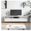 Image de Meuble TV blanc 150x30x44,5 cm bois d ingénierie