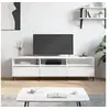 Image de Meuble TV blanc 150x30x44,5 cm bois d ingénierie