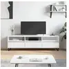 Image de Meuble TV blanc 150x30x44,5 cm bois d ingénierie