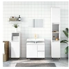 Image de Armoire de salle de bain blanc 30x30x190 cm bois d ingénierie