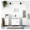 Image de Badkamerkast 30x30x190 cm bewerkt hout wit831532