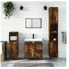 Image de Armoire de bain chêne fumé 30x30x190 cm bois d ingénierie