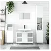 Image de Armoire de salle de bain blanc 30x30x100 cm bois d ingénierie