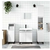 Image de Armoire de salle de bain blanc 58x33x60 cm bois d'ingénierie831588