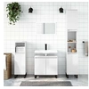 Image de Armoire de bain blanc brillant 58x33x60 cm bois d'ingénierie831590