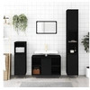 Image de Armoire de salle de bain noir 80x33x60 cm bois d ingénierie