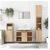 Image de Armoire salle de bain chêne sonoma 80x33x60cm bois d ingénierie