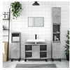 Image de Armoire salle de bain gris béton 80x33x60cm bois d ingénierie