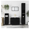 Image de Armoire de salle de bain noir 80x33x60 cm bois d'ingénierie831645