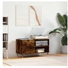 Image de Armoire à disques chêne fumé 85x38x48 cm bois d ingénierie