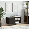 Image de Armoire à disques noir 85x38x48 cm bois d ingénierie