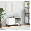 Image de Armoire à disques blanc 85x38x48 cm bois d ingénierie