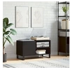 Image de Armoire à disques noir 85x38x48 cm bois d ingénierie