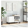 Image de Armoire à disques blanc brillant 85x38x48 cm bois d ingénierie