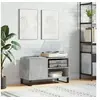 Image de Platenkast 85x38x48 cm bewerkt hout betongrijs831712