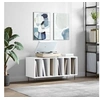 Image de Armoire à disques blanc brillant 100x38x48 cm bois d ingénierie